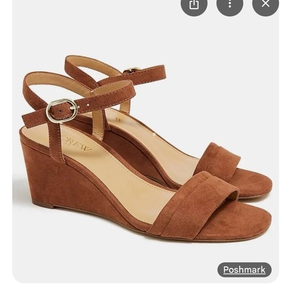 J. Crew Shoes - J. Crew Women's Cedar Wood Brown Suede Wedge Sandals